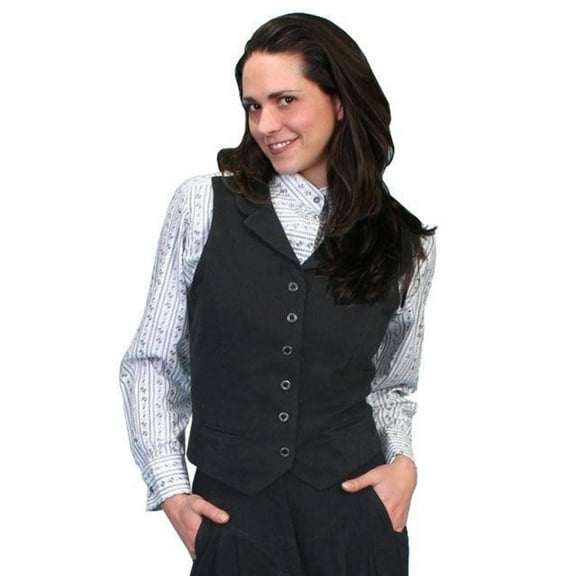 Scully BLACK BRUSHED TWILL VEST