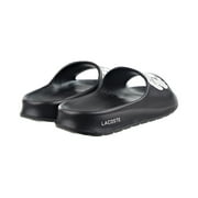 Mens Lacoste Croco 2.0 Synthetic Slides Black/White (7-41CMA0010 312) - 7