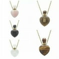 thumbnail image 3 of EOEMY Natural Quartz Crystal Love Heart Perfume Bottle Healing Pendant Necklace Amulet-Obsidian Quartz, 3 of 8