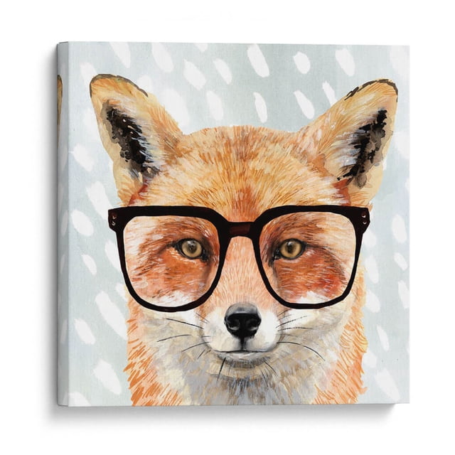 Cuadro decorativo - Forester De Cuatro Ojos I, Victoria Borges 90x90 Canvas Lab Animales, Naturaleza, Animales y naturaleza, Figurativo, Fauna silvestre, Juguetón
