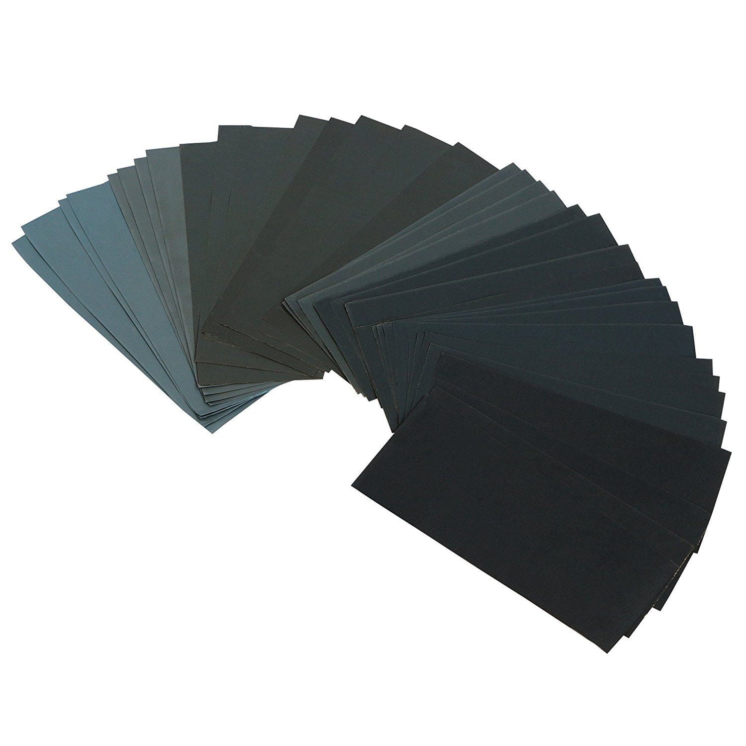 36Pcs Wet/&Dry Sandpaper Polishing Abrasive Waterproof Paper Sheets 400-3000 Grit