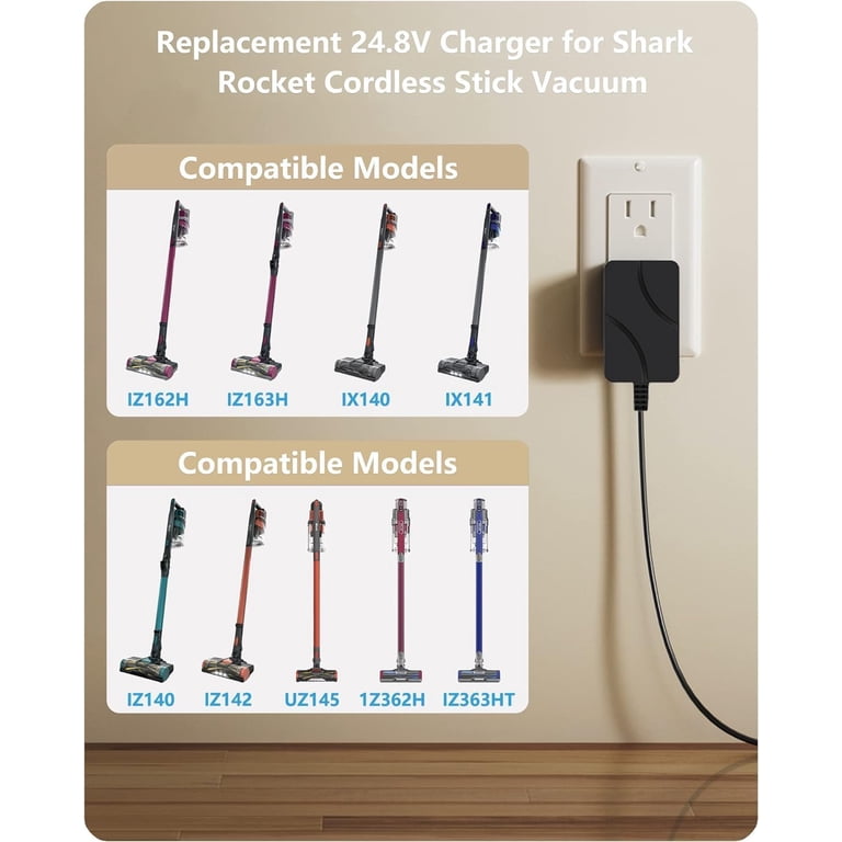 24.8V Charger Replacement for Shark DK33-248080H-U Cordless 24.8V Charger Replacement for Shark DK33-248080H-U Cordless