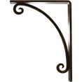 thumbnail image 4 of Ekena Millwork 1 1/2"W x 5 1/2"D x 8"H Legacy Wrought Iron Bracket, (Single center brace), Antiqued Bronze, 4 of 8