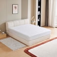 thumbnail image 2 of MAYEERTY Cloud Rest Cotton-Linen Blend Compressed Bed Queen Size Mattress Foundation with Headboard,Universal Fit, Hybrid Support Tool-Free Assembly, 2 of 7