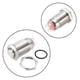 thumbnail image 2 of Interruptor de botón pulsador de metal de enclavamiento Uxcell Cabeza alta 12mm Diámetro de montaje 1NO 3-6V Luz LED roja, 2 of 5