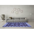 thumbnail image 3 of Ahgly Company Indoor Rectangle Abstract Blue Modern Area Rugs, 8' x 12', 3 of 4