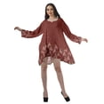 thumbnail image 4 of Moomaya Robe de Cocktail Imprimée à Manches Longues Tenues de Noël Robe Courte pour les Fêtes, 4 of 4