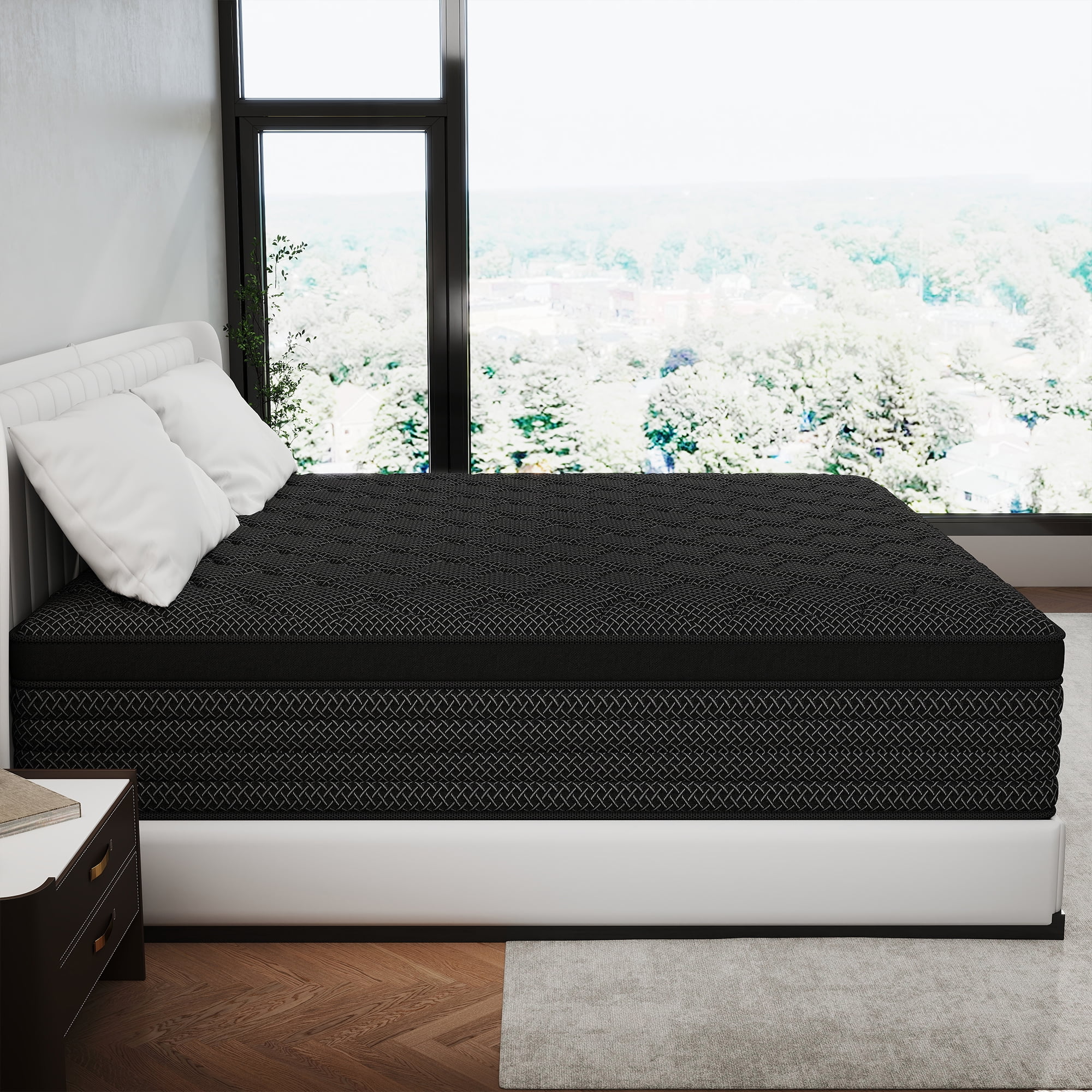 Full Mattress,Yilicy 14 inch Hybrid Mattress in a Box with Memory Foam and Pocket Spring, Breathable Construction, Medium