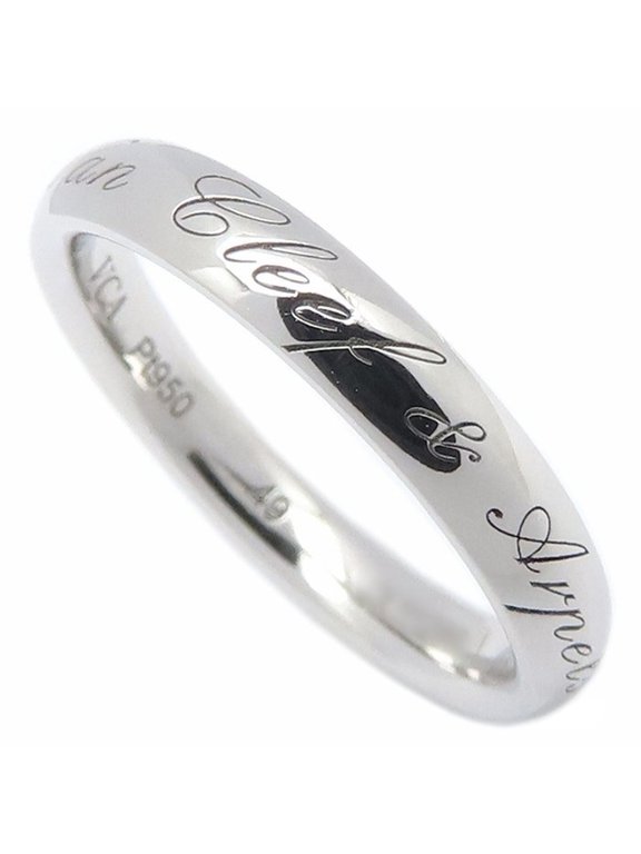 Pre-Owned Van Cleef & Arpels Signature Tulle Ring, Size #49, Platinum 950, Women's, Item No....