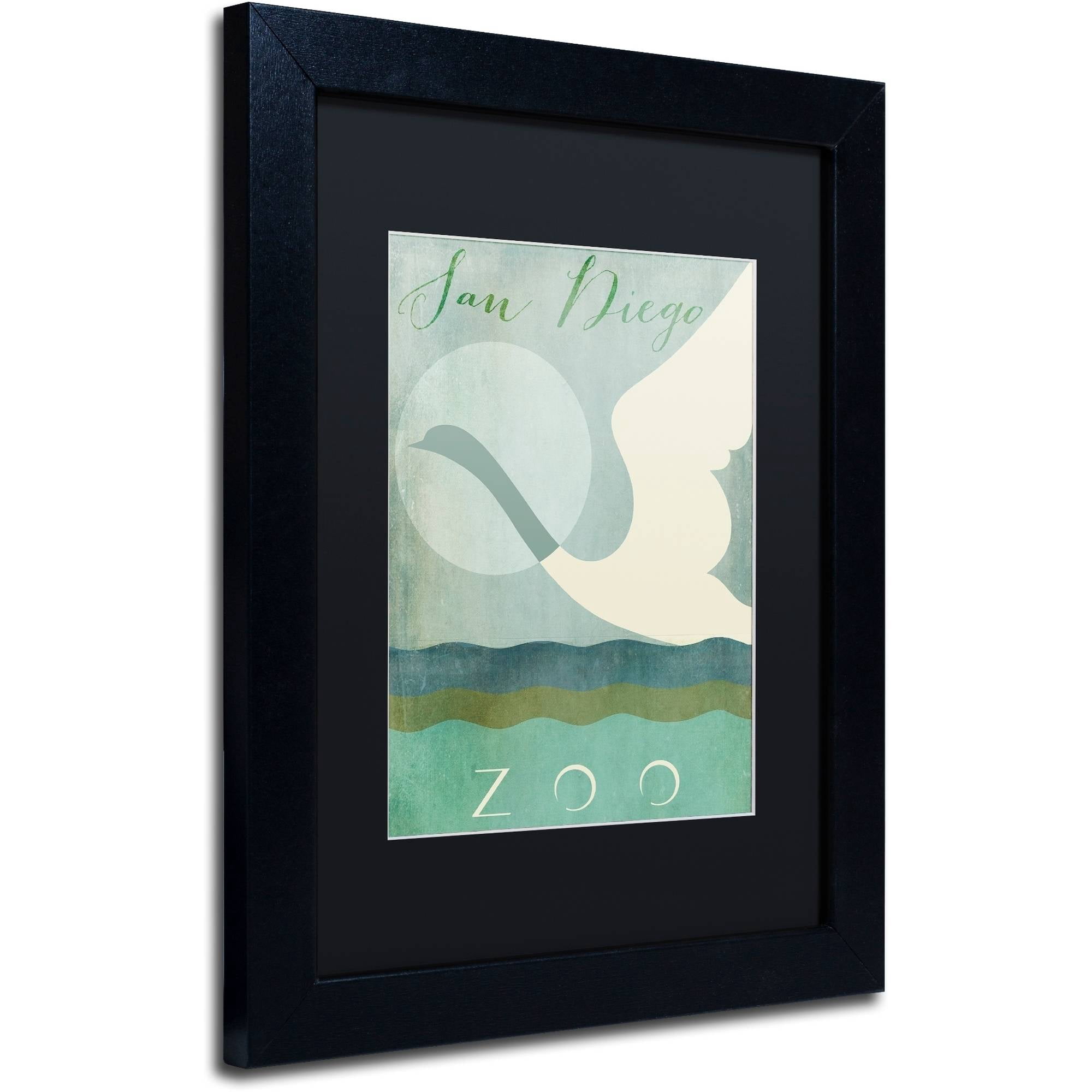 Trademark Fine Art "San Diego Zoo" Canvas Art by Color Bakery Black Matte, Black Frame
