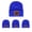Blue, variant on 4-PCS Custom Leather Patch Beanie Hats | Heavyweight Acrylic Knit, One Size Fits All, High Elasticity, Perfect Gift Set