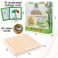 thumbnail image 3 of Juguete Montessori de madera Geoboard Panda Brothers con tarjetas estampadas, 3 of 5