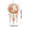 thumbnail image 7 of Crystal Dream Catcher, Boho Moon Sun Dream Catchers for Adults, Handmade Crystal Dreamcatcher Wall Hanging, Bedroom Living Room Window Garden Decor (Pink-C), 7 of 7