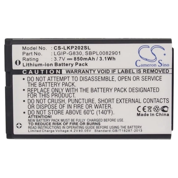 850mAh LGIP-G830 Battery for LG KG290 KG202 NX225 KG120 KP202