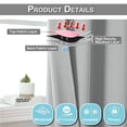 thumbnail image 6 of KBOOK 1/2 Panels Tier Curtains Blackout Rod Pocket Short Window Curtains for Kitchen, 52" x 18", Gray, 6 of 7