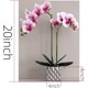 thumbnail image 4 of Orquídea artificial con jarrón plateado, corazón morado y flores blancas, decoración del hogar para interiores, 4 of 4