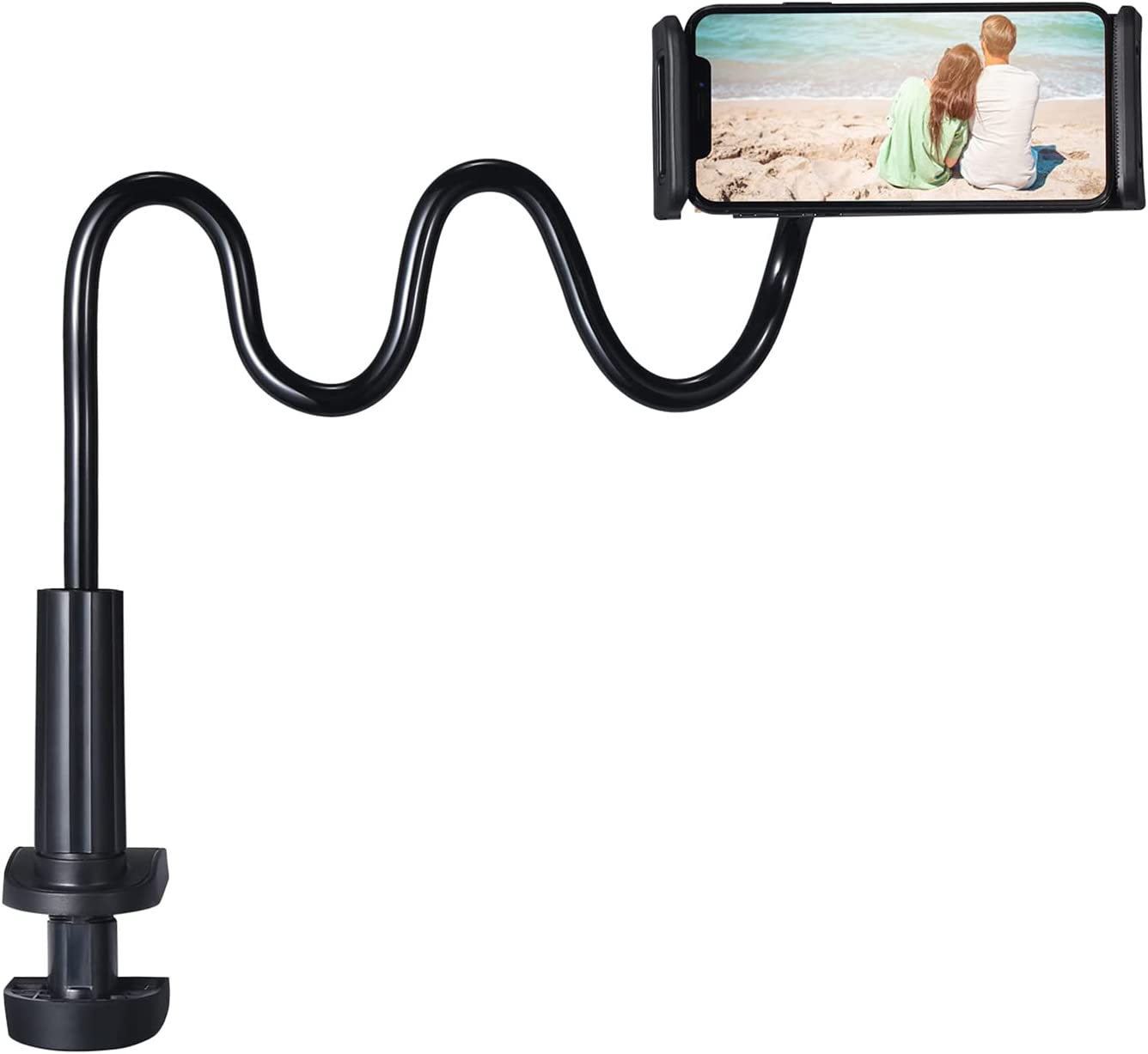 FangYun Gooseneck Phone Stand with Clamp, Black photo 1