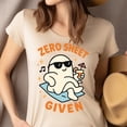 thumbnail image 4 of Zero Sheet Given Ghost T-Shirt | Funny Unisex Spooky Outfit, Light Pink, Size L, 4 of 6