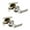 Satin Nickel, variant on Villar Home Designs Door Lever Lara Black Keyed 2 Pack