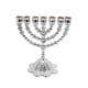 thumbnail image 2 of Portavelas Judío Hanukkah Menorah Home Ramas Candelero Altura 17cm Plateado, 2 of 9