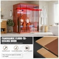 thumbnail image 6 of MEISSALIVVE Full Spectrum Infrared Sauna，2-3 Person Home Sauna，Red Cedar Indoor Sauna with Resonance Speaker, Panoramic Tempered Glass Door, 6 of 10