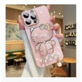 thumbnail image 1 of Popular entre las niñas, caja de teléfono de TPU con espejo de maquillaje de gato 3D de Hello Kitty lindo con diamantes de imitación para iPhone 15 14 13 12 11 Pro max con soporte, 1 of 4