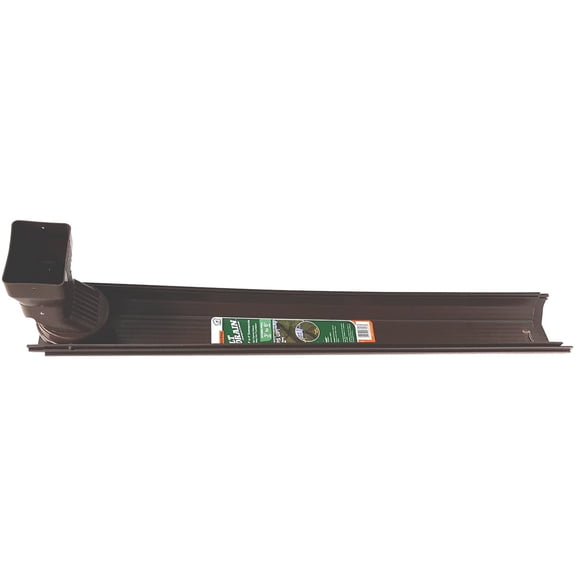 Frost King Tilt N' Drain 5-1/2 in. W x 6 ft. L Brown Vinyl Downspout Extension