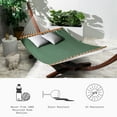 thumbnail image 6 of Fab Habitat Solid Recycled Polyester Hammock - Fargo - Green - Indoor/Outdoor, Quick Dry, 2 Person 460 lbs Capacity - Patio, Poolside, Backyard, Garden, Beach, Balcony - 12-14 ft Adjustable, 6 of 8