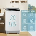 thumbnail image 3 of Veeboto Portable Washing Machine, Upgrade 20LBS Large Capacity Full Automatic Washing Machine, 2.8 Cu.ft Laundry Machine with 10 Programs and 8 Water Levels for Home, Apartment, Dorms, 3 of 9