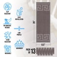 thumbnail image 2 of Slip-Resistant, Non-Adhesive, Durable, Stain-Resistant, Washable 8.5x26 in. Stair Treads to Enhance Safety, Protect Stairs, and Reduce Noise. Gray Contemporary Greek Key Design, Set of 13, 2 of 7
