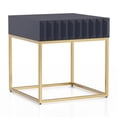 thumbnail image 2 of Furniture of America Giffore Metal 1-Drawer End Table in Antique Blue, 2 of 5