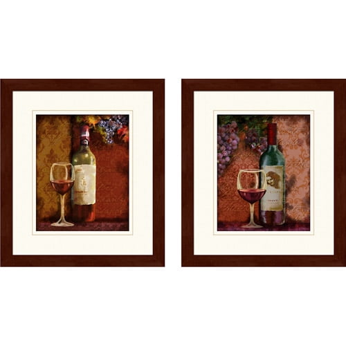 Ptm Images Wine Framed Art Set Of 2 Walmart Com Walmart Com