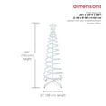 thumbnail image 5 of Alpine Corporation 59" Indoor/Outdoor Spiral Christmas Tree with LED Lights, White, 5 of 13
