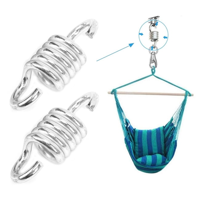 Dual Swivel Hooks, Rust-proof Durable Prolonged Service Life Hammock Chair Swing Spring Corrosion-resistant for Balcony for Courtyard