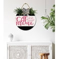 thumbnail image 6 of Cat Mama Sign Front Door Porch Decorations, Round Rustic Wood Hanging Sign for Farmhouse Porch Outdoor Home Holiday Front Door Sign Decor, 6 of 7