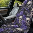 thumbnail image 6 of ZUXONGSY Car Seat Cover Towel Skull Rose Purple Print Auto Front Seat Covers Non-Slip Sprints Towel Car Seat Covers Universal Fit for Cars Suvs Vans Trucks, 6 of 8