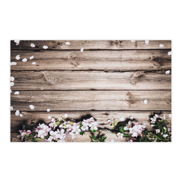 KAKOWELY Tapiz de pared con diseño de vetas de madera, tapiz floral, accesorio para fotos colgante para decoración