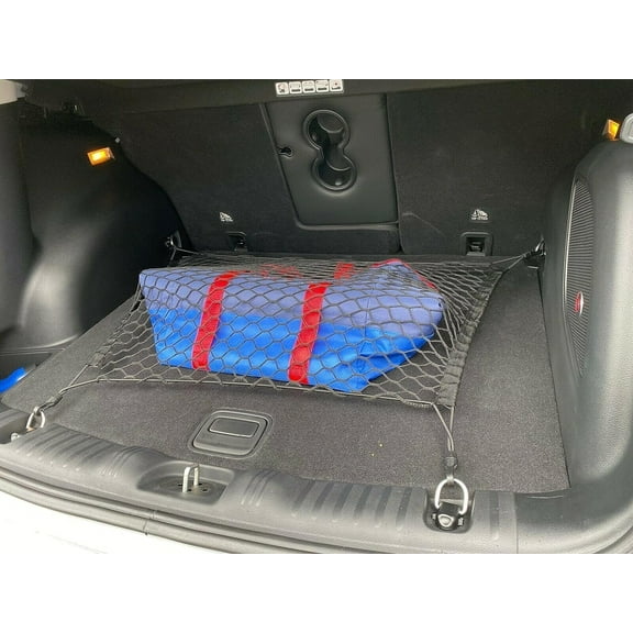 EACCESSORIES EA Rear Trunk Organizer Cargo Net for Jeep Renegade 2015-2022 – Floor Style Cargo Net for SUV – Premium Mesh Car Trunk Organizer Vehicle Carrier Storage – Compatible with Jeep Renegade