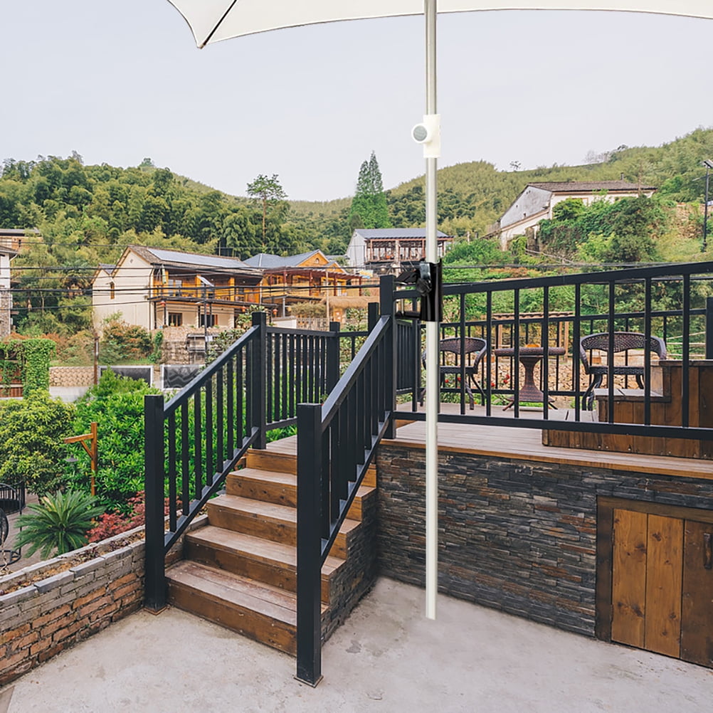 Steel Parasol Holder Balcony Umbrella Stand for Square Railing