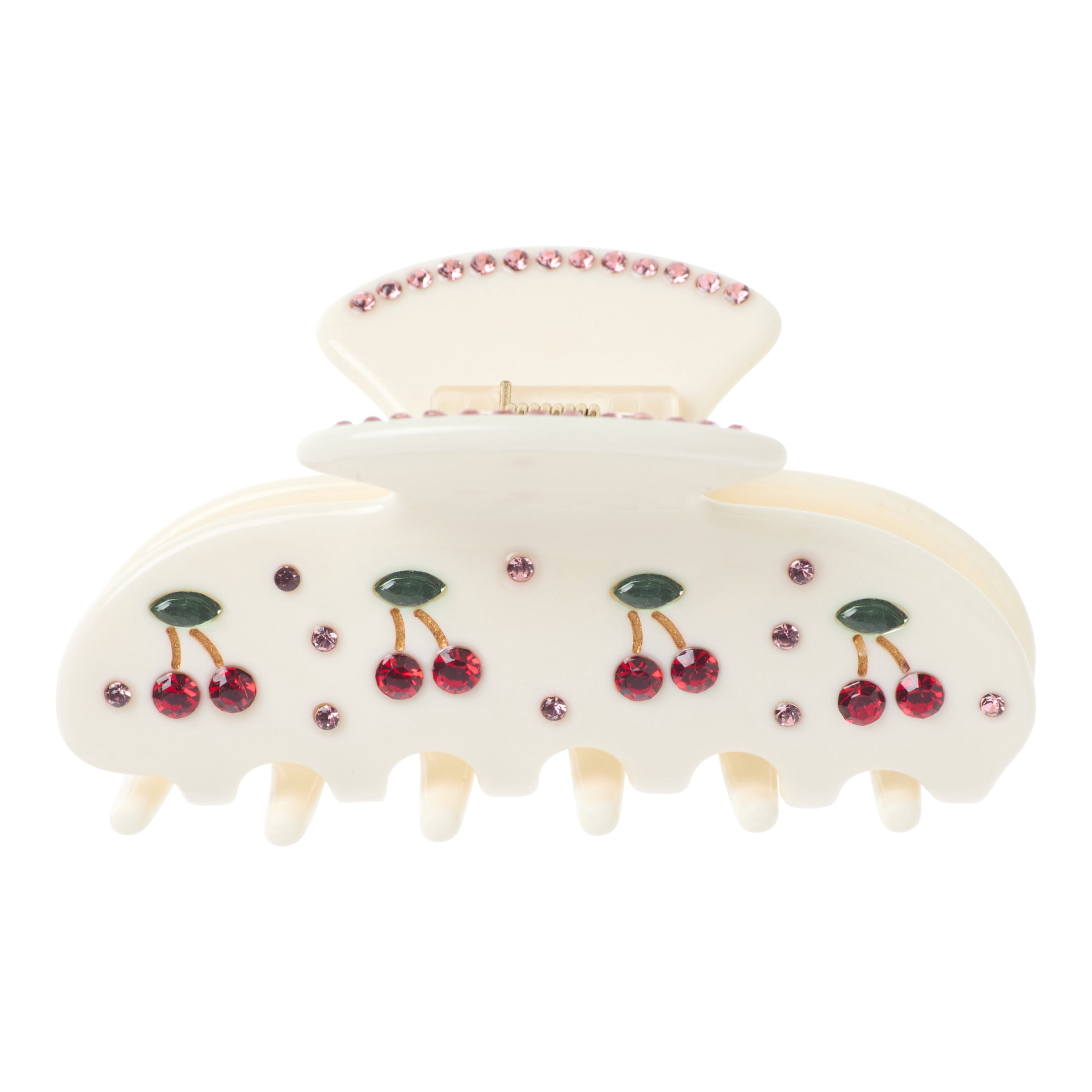 Goody Faux Fleur Cherry Hair Claw Clip - Small Size Accessory for