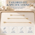 thumbnail image 4 of Necklace Extenders 14K Gold Plated Solid Brass Chain Extension Extenders for Necklace Bracelet Anklet（1 2 3 inch）, 4 of 11