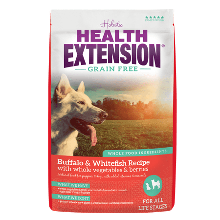 Holistic Health Extension Grain-Free Buffalo, Whitefish & Chickpea Dry Dog Food, 10 (Best Way To Lose 10 Lbs In A Month)