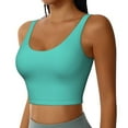 thumbnail image 2 of Pofeuu Teal Turquoise Print Sports Bra for Women Sexy Vest Yoga Running Gym Fitness Crop Bras Tops-, 2 of 8