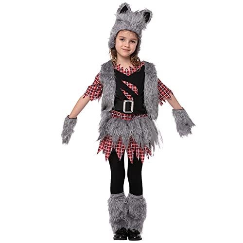Disfraz de Hombre Lobo Chaleco Niña para Halloween (3T (3-4 años)) Spooktacular Creations Spooktacular Creations