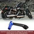 thumbnail image 5 of Unique Bargains Folding Motorcycle Gear Shifter Lever for Honda CRF150F 2003-2017 Aluminum Alloy Pedal Shift Lever Arm Black Lever Blue Head with Silver Tone Ring, 5 of 6