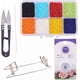 thumbnail image 1 of Kit para tejer cuentas: 1600 cuentas de vidrio de 8 colores (tamaño 12/0), tijeras de acero, aguja de tejer e hilos para crear collares, pulseras y bisutería., 1 of 7