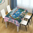 thumbnail image 4 of Yayeee Tablecloths 54" x 72" Rectangle Wrinkle Resistant Party Table Cover, Purple Seaside, 4 of 8