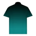 thumbnail image 4 of ZCFZJW Mens Ombre Shirts Casual 1/4 Button up V Neck Tie Dye Gradient Print Summer Short Sleeve Polo Shirts Lightweight Comfy Holiday T-Shirts Tops Mint Green XL, 4 of 5