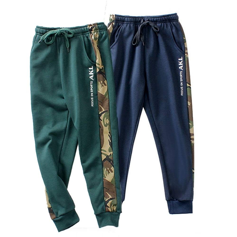 Pantalon de Jogging Camouflage pour Enfants en Bas Age pour Garcons 5 13 Ans Pantalons de Jogging en Polaire d Automne d Hiver Pantalons de Jogging a