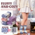 thumbnail image 3 of KinKnit Fuzzy Socks for Women, Soft Comfy Cozy Fluffy Thick Winter Warm Fleece Slipper Socks, Valentines Day Gifts for Women, 3 of 14